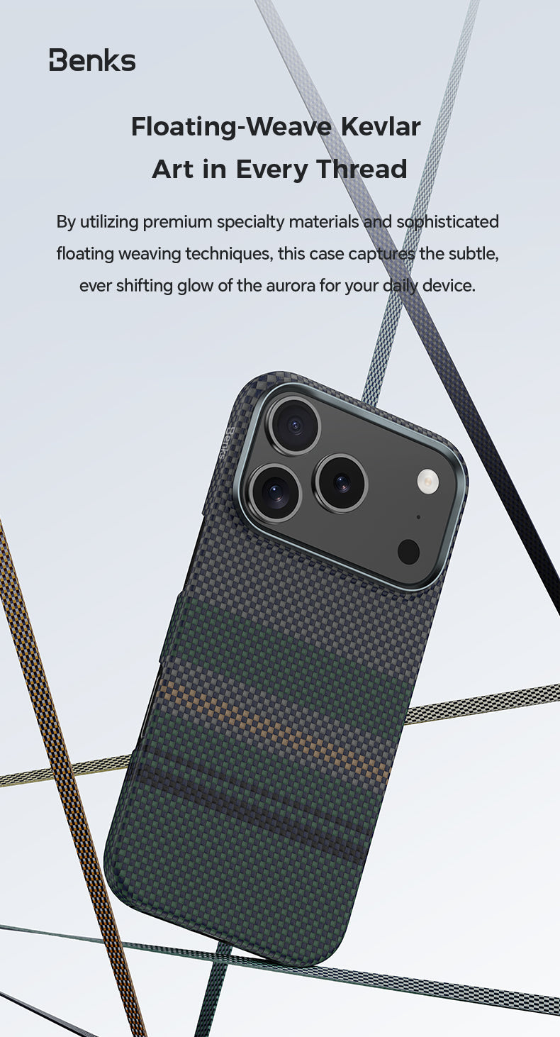 Benks Aurora Air C1 Case built with Kevlar® for iPhone 18 Pro Max - features