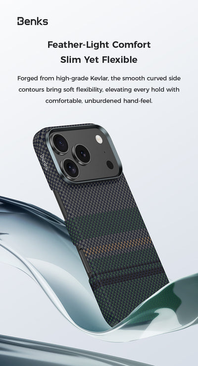 Benks Aurora Air C1 Case built with Kevlar® for iPhone 18 Pro Max - features