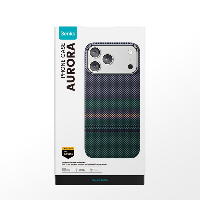 Benks Aurora Air C1 Case built with Kevlar® for iPhone 18 Pro Max - Retail packaging