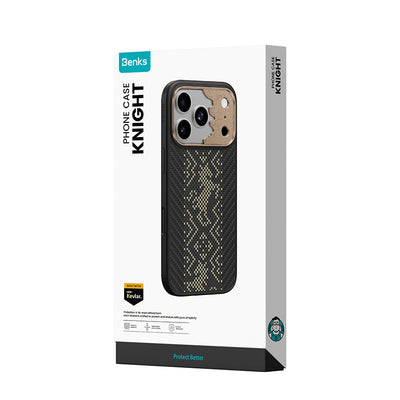 Benks Knight Pro Case built with Kevlar® for iPhone 18 Pro Max - Black retail packaging #color_black