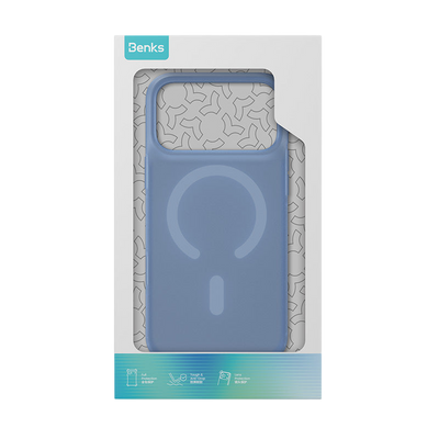 Benks Lucid Armor Pro Magnetic Case for iPhone 18 Pro Max - Blue retail packaging #color_blue