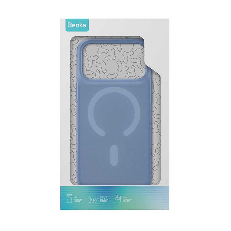 Benks Lucid Armor Pro Magnetic Case for iPhone 18 Pro Max - Blue retail packaging #color_blue