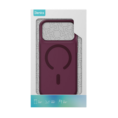 Benks Lucid Armor Pro Magnetic Case for iPhone 18 Pro Max - Deep Red retail packaging #color_deep-red