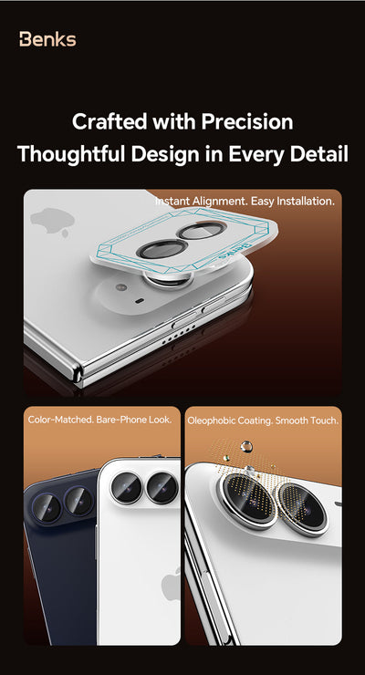 Benks OmniWarrior AR Lens Protector for iPhone Duo - Metal AR lens protector features