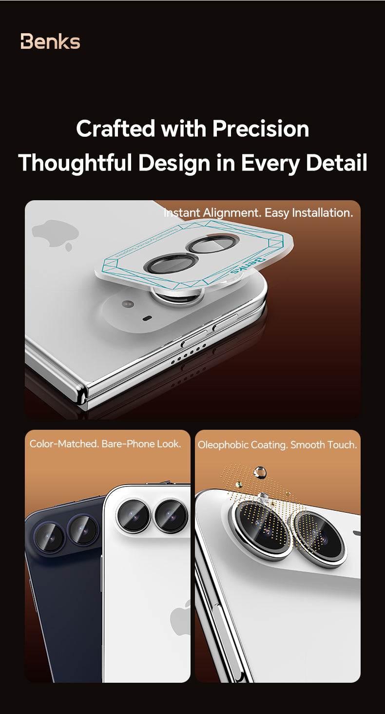 Benks OmniWarrior AR Lens Protector for iPhone Duo - Metal AR lens protector features
