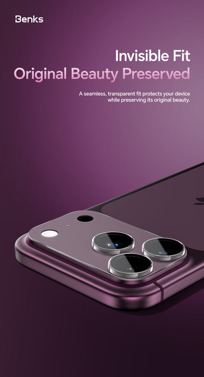Benks OmniWarrior Integrated Lens Protector for iPhone 18 Pro / 18 Pro Max - Transparent AR lens protector features