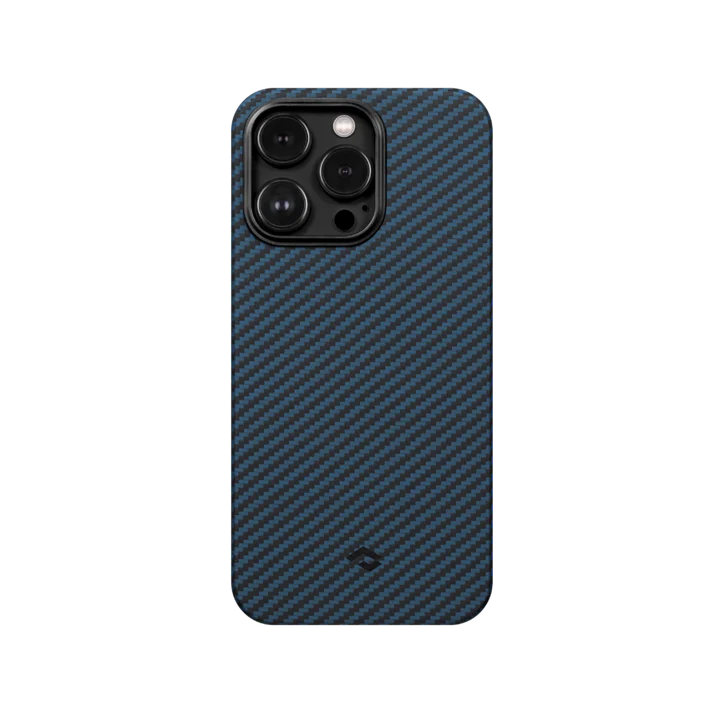 Pitaka iPhone 15 Pro Max MagEZ Case 4 - 1500D Black/Blue (Twill)