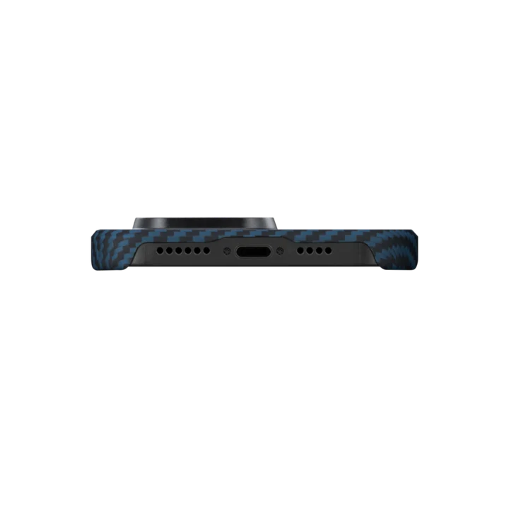 Pitaka iPhone 15 Pro MagEZ Case 4 - 1500D Black/Blue (Twill)