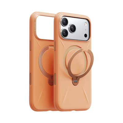 TORRAS Ostand Spin Silicone MagSafe Case for iPhone 17 Pro & Pro Max - Energy Orange #color_energy-orange