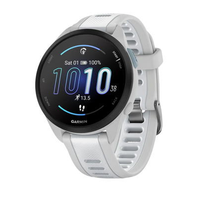 Garmin Forerunner 165 Music GPS Running Smartwatch - Mist Grey / Whitestone #color_mist-grey-whitestone