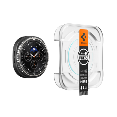 Spigen GLAS.tR EZ Fit Screen Protector for Samsung Galaxy Watch8 Classic - 2 Pack