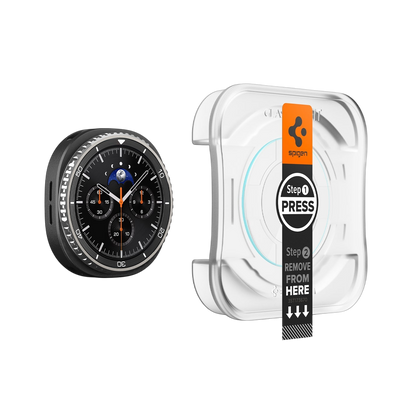 Spigen GLAS.tR EZ Fit Screen Protector for Samsung Galaxy Watch8 Classic - 2 Pack