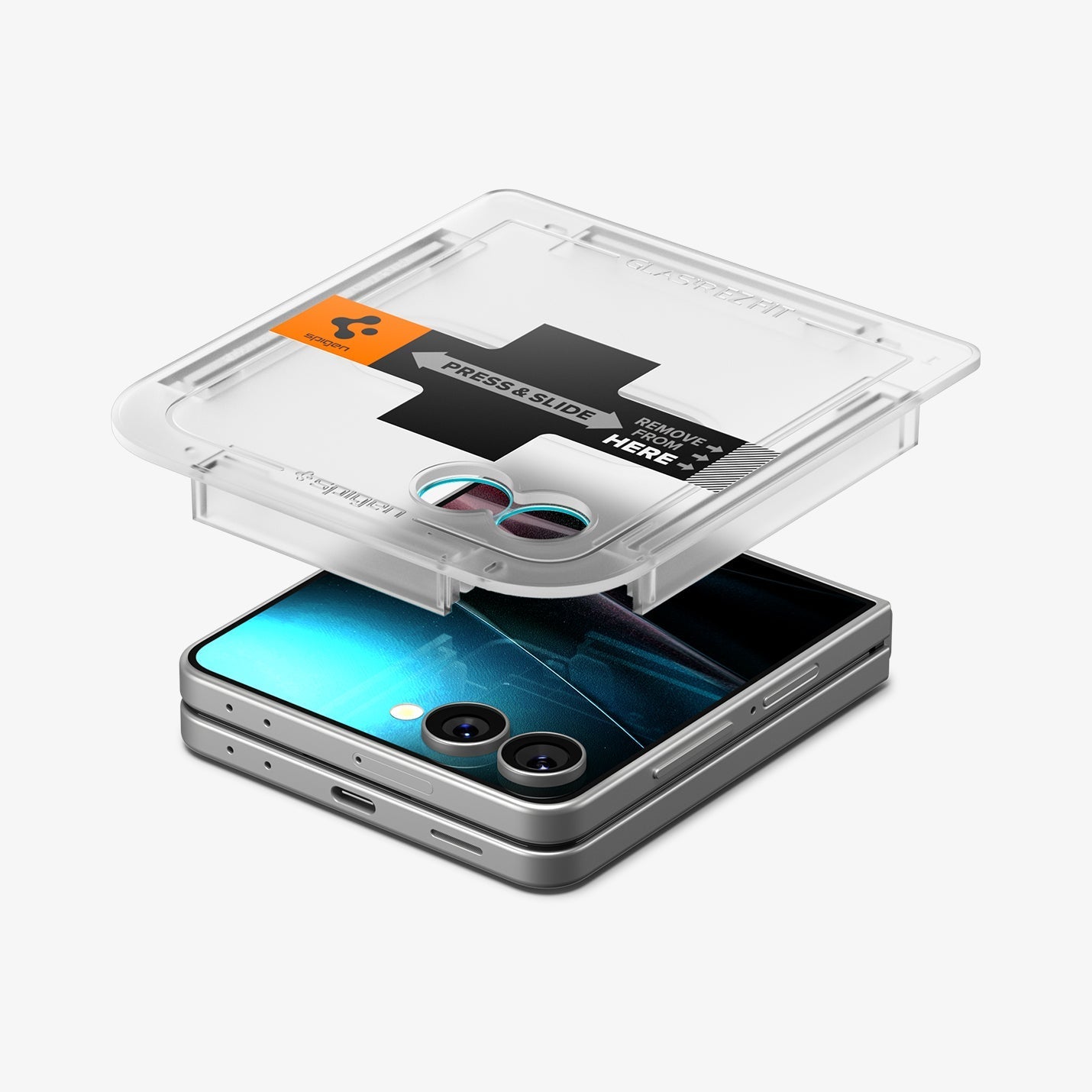 واقي شاشة سبجن GLAS.tR EZ Fit لجهاز سامسونج جالاكسي Z Flip 7 - عبوة من 2
