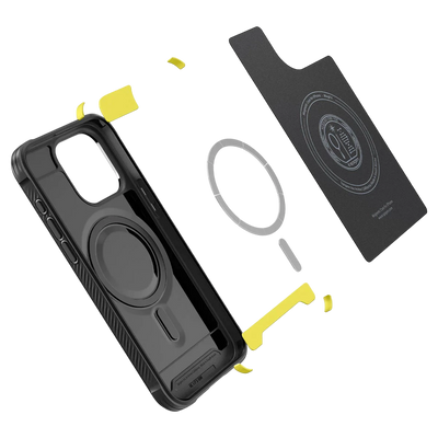 Spigen iPhone 15 Pro Case Rugged Armor (MagFit) - Matte Black