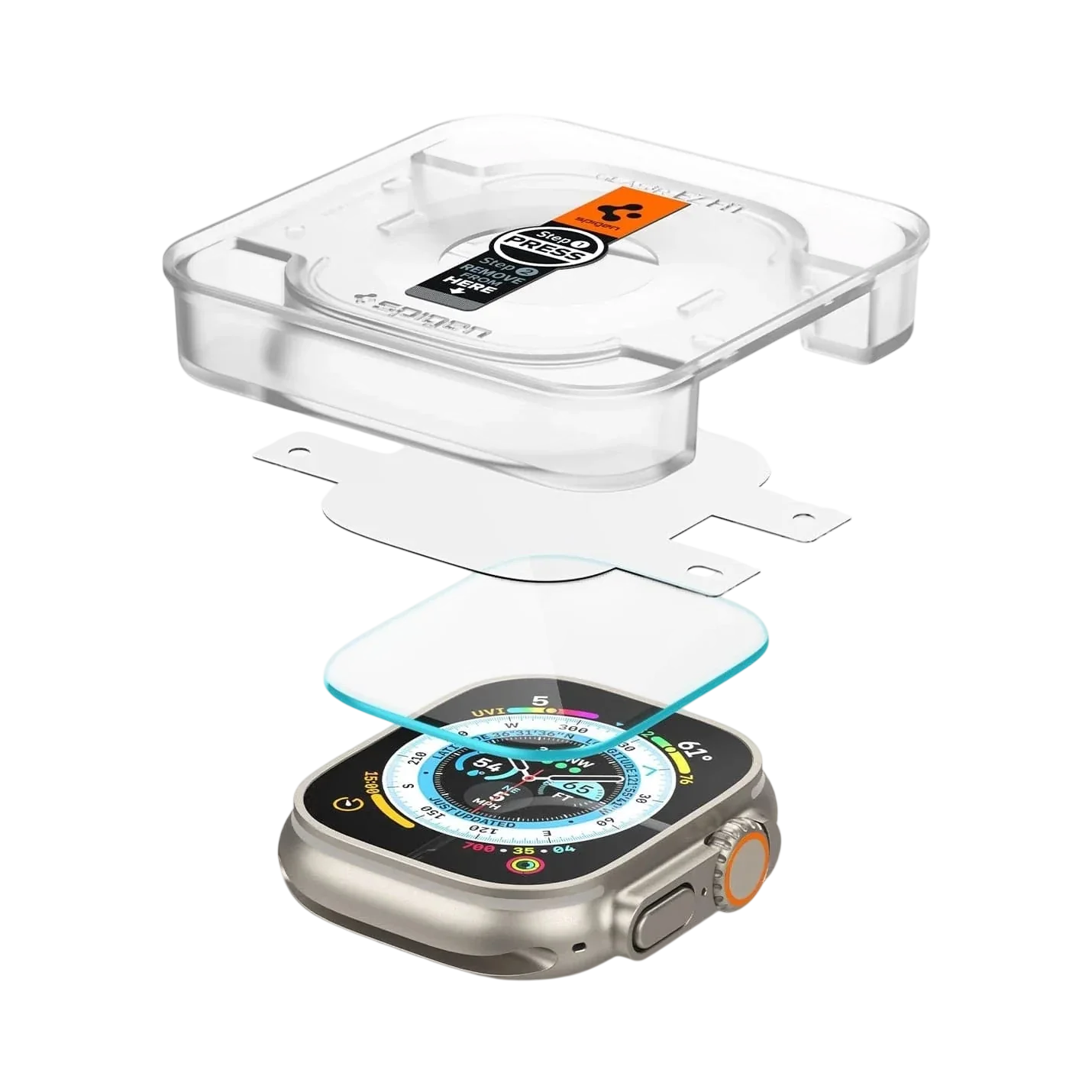 Spigen Apple Watch Ultra 3 / 2 / 1 (49mm) Screen Protector EZ FIT Glas.tR - 2 Pack