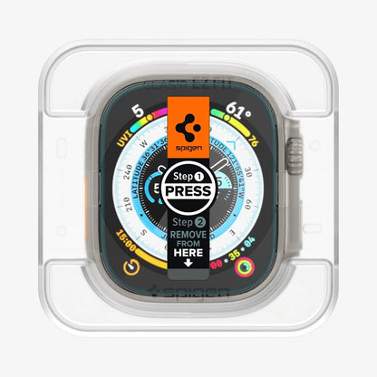 Spigen Apple Watch Ultra 2 / Ultra 1 (49mm) Screen Protector EZ FIT Glas.tR - 2 Pack