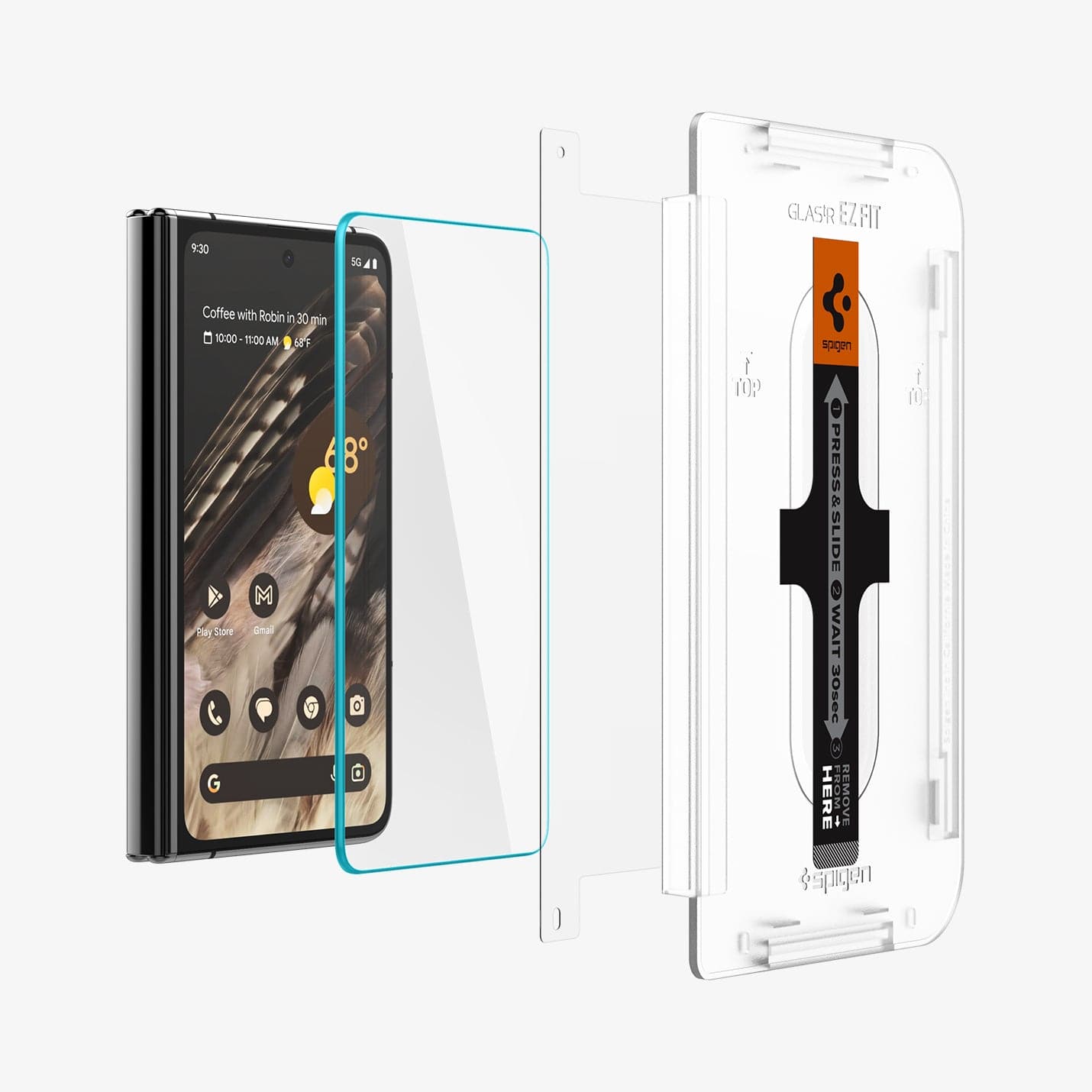 Spigen Pixel 9 Pro Fold Screen Protector - GLAS.tR EZ Fit