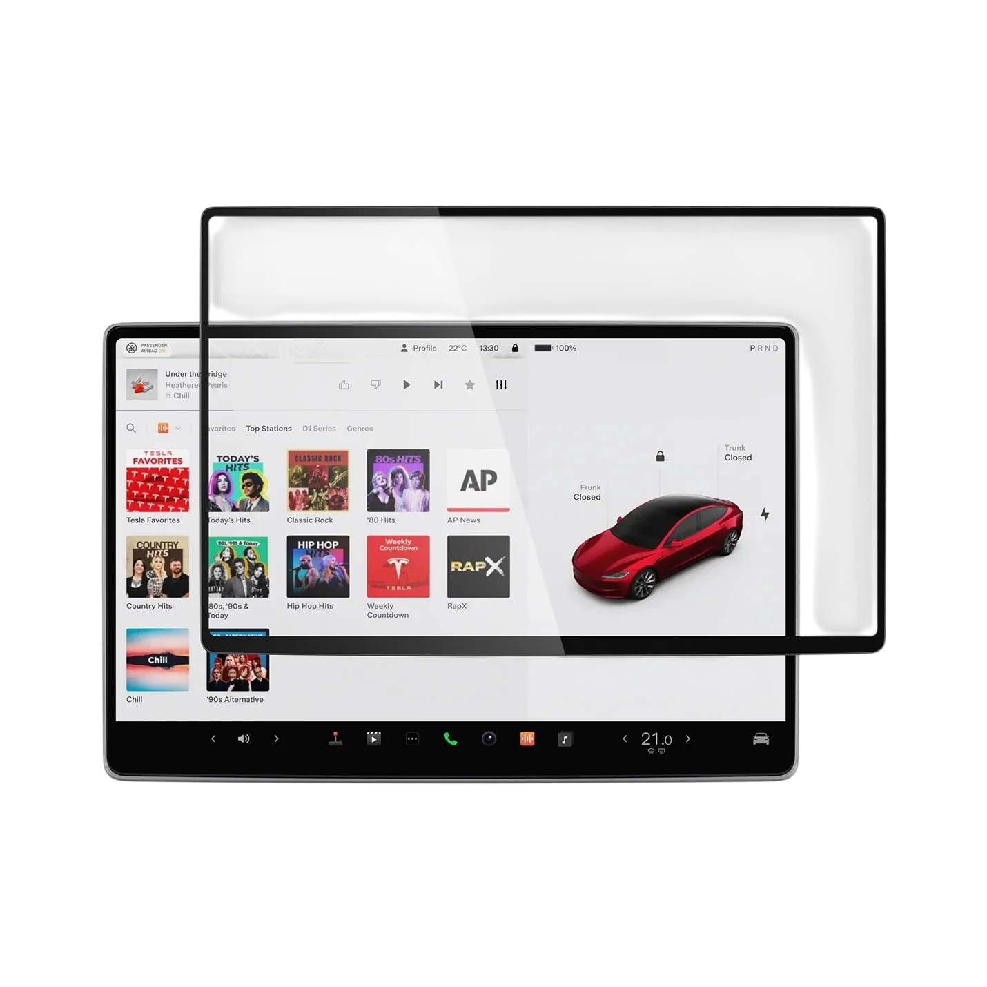 Spigen Tempered Glass Spigen Tesla tR Slim Anti Glare Screen Protector (Rear Display) 1 Pack - Tesla Model 3 (2025/2024) - Y (2025)