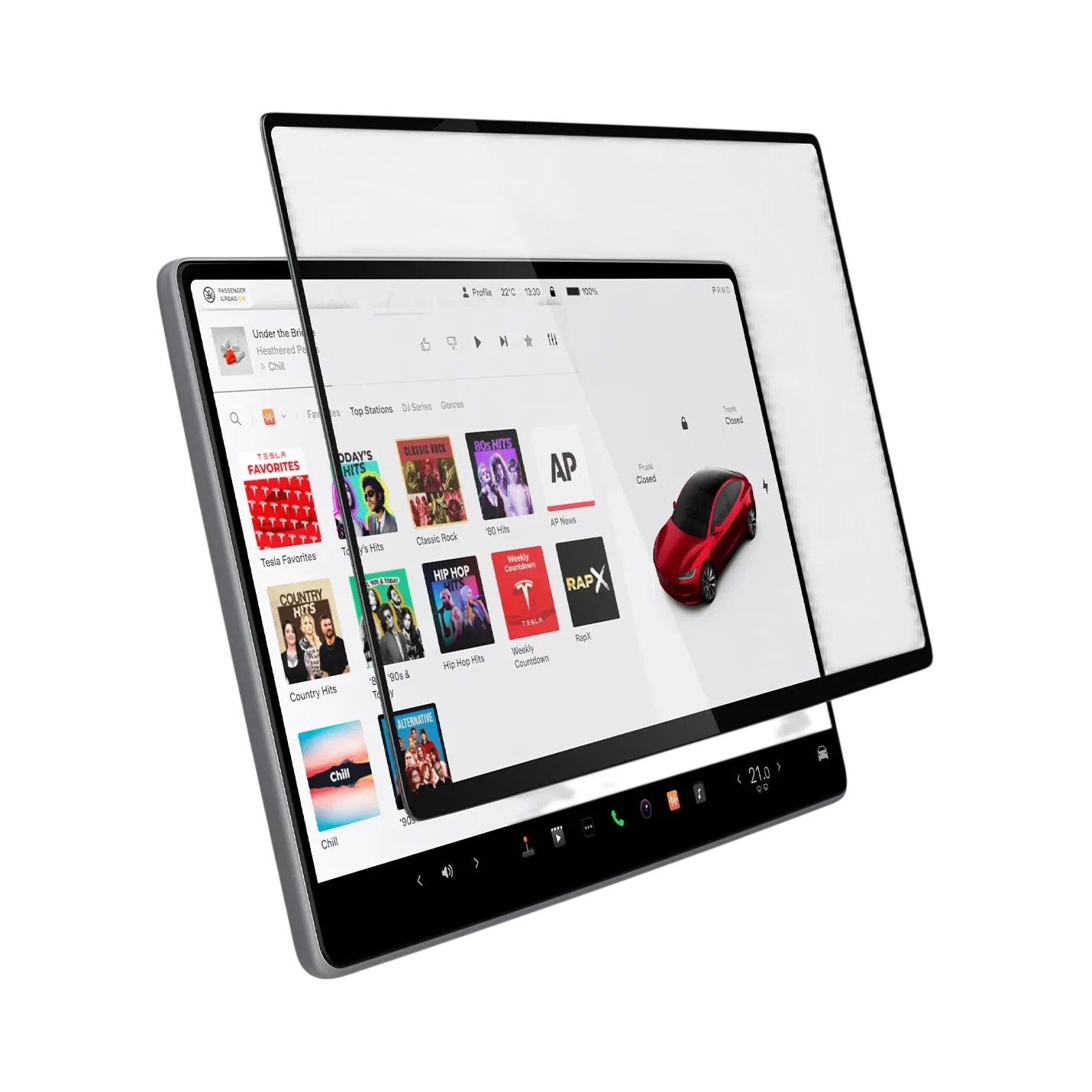 Spigen Tempered Glass Spigen Tesla tR Slim Anti Glare Screen Protector (Rear Display) 1 Pack - Tesla Model 3 (2025/2024) - Y (2025)