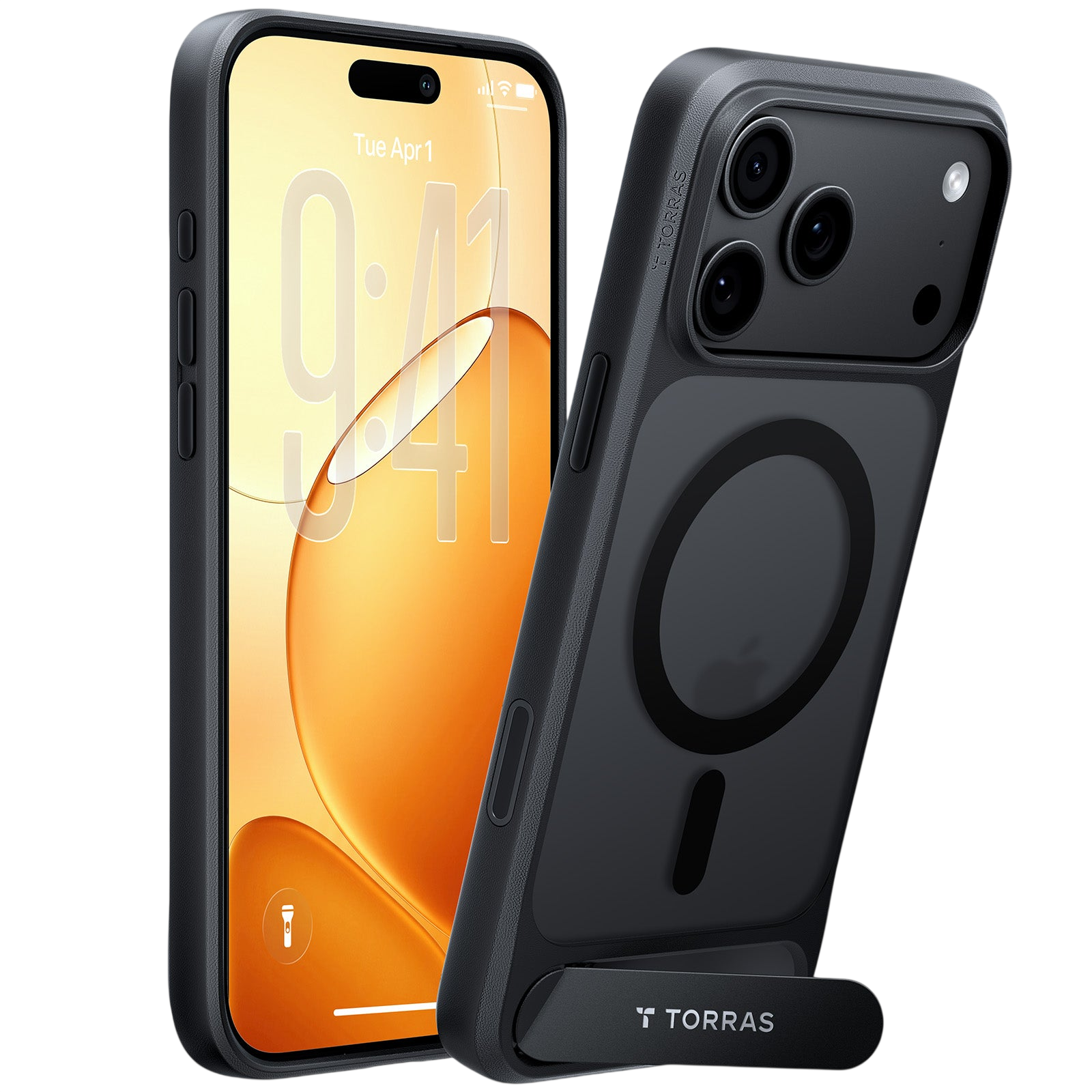 Torras Ostand L1 Case for iPhone 17 Pro / iPhone 18 Pro - Black 
