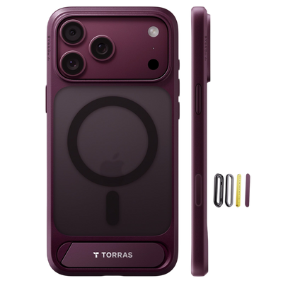 Torras Ostand L1 Case for iPhone 17 Pro Max / iPhone 18 Pro Max - Purple 