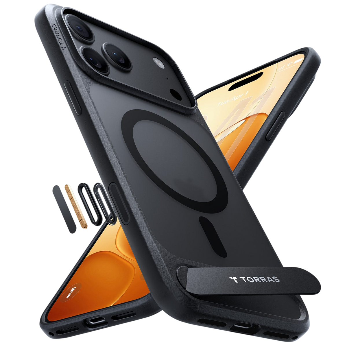 Torras Ostand L1 Case for iPhone 17 Pro / iPhone 18 Pro - Black 
