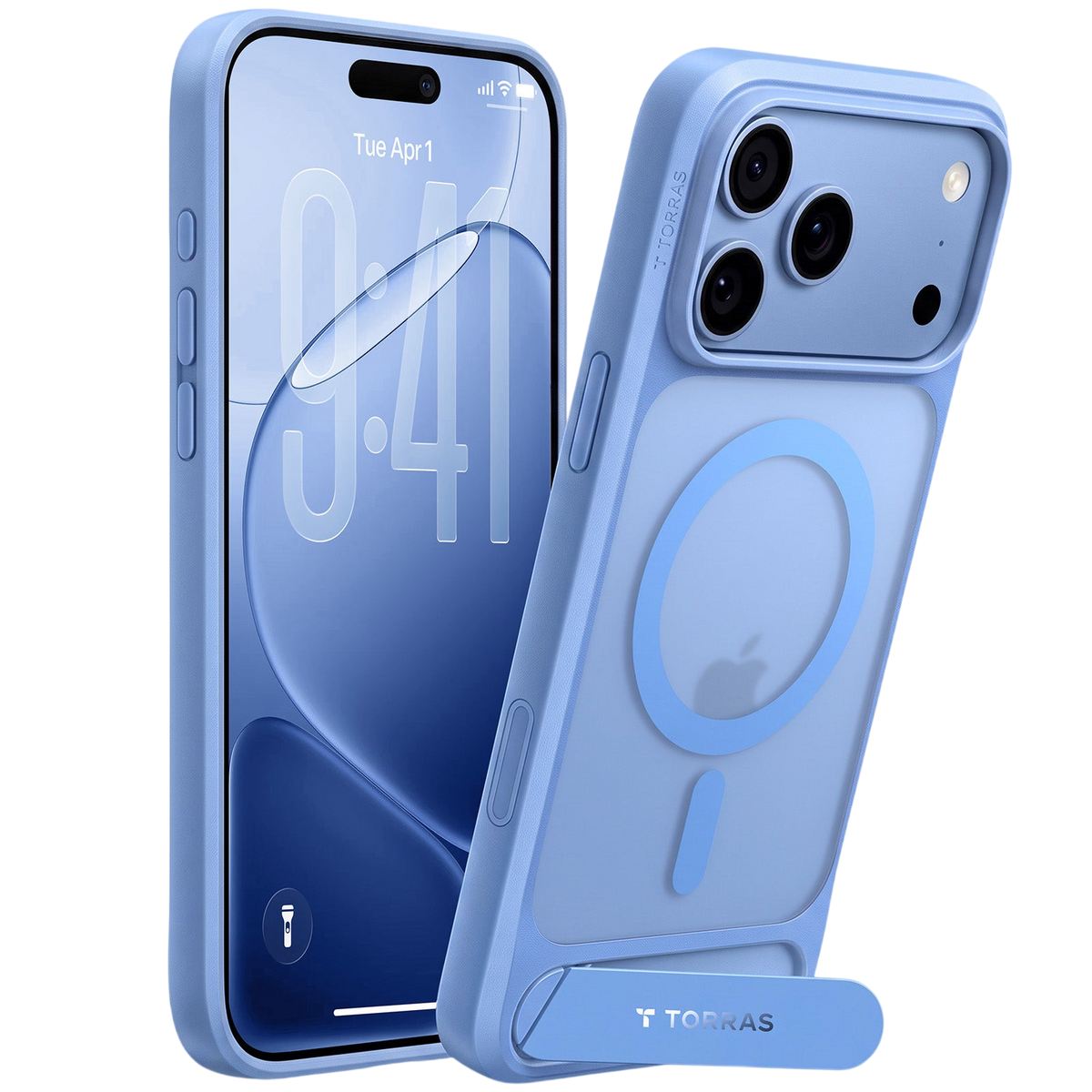 Torras Ostand L1 Case for iPhone 17 Pro Max / iPhone 18 Pro Max - Blue 