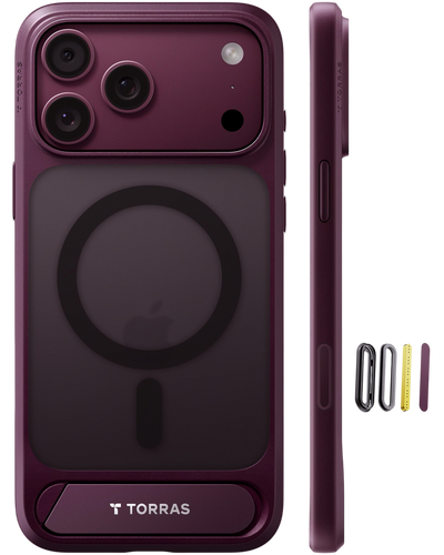 Torras Ostand L1 Case for iPhone 17 Pro / iPhone 18 Pro - Purple 
