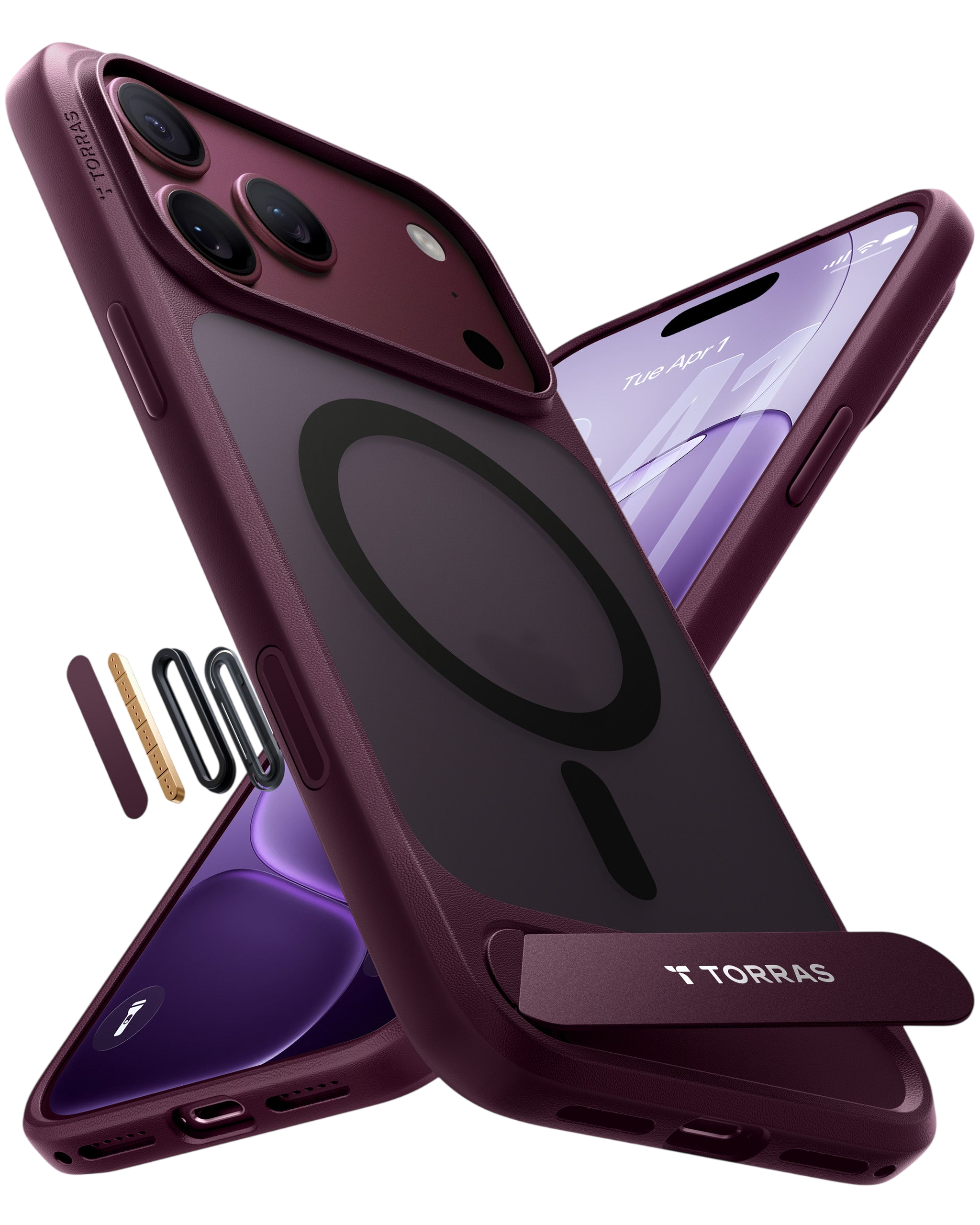 Torras Ostand L1 Case for iPhone 17 Pro / iPhone 18 Pro - Purple 