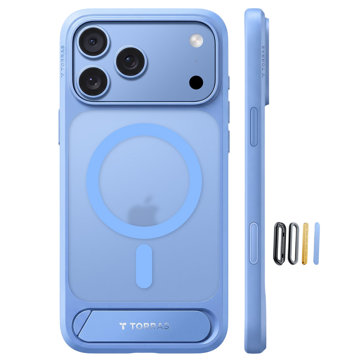 Torras Ostand L1 Case for iPhone 17 Pro Max / iPhone 18 Pro Max - Blue 