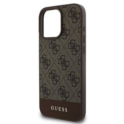 Guess GUHCP16XG4GLBR iPhone 16 Pro Max6.9" brązowy/brown hardcase 4G Bottom Stripe