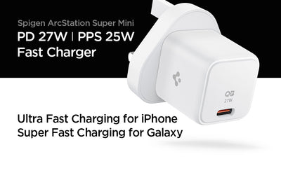 شاحن حائط Spigen ArcStation™ Pro بقوة 27 واط مع ضمان لمدة 12 شهرًا