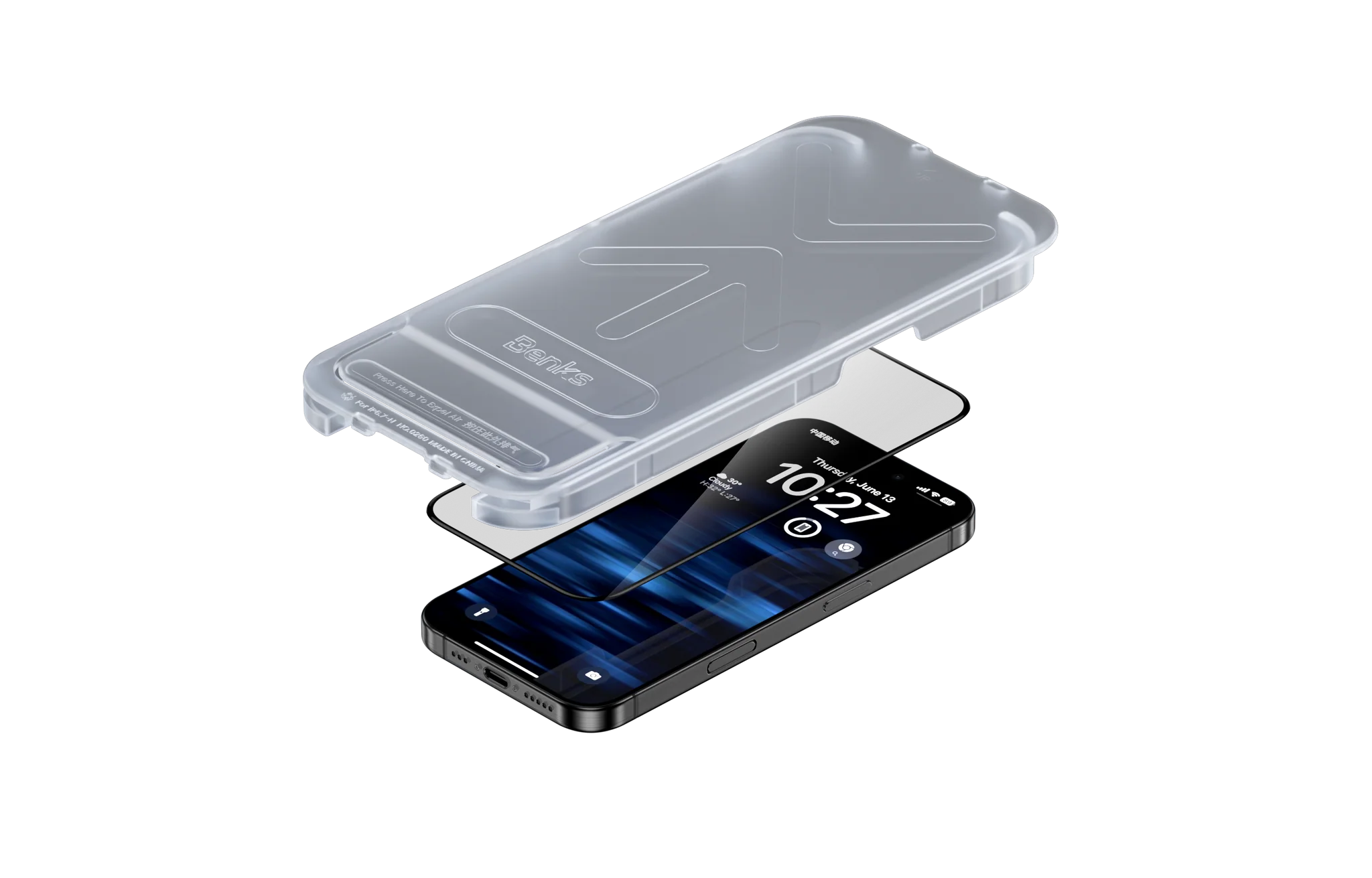 واقي شاشة زجاجي مضاد للانعكاس من بنكس لـ iPhone 16 Pro Max