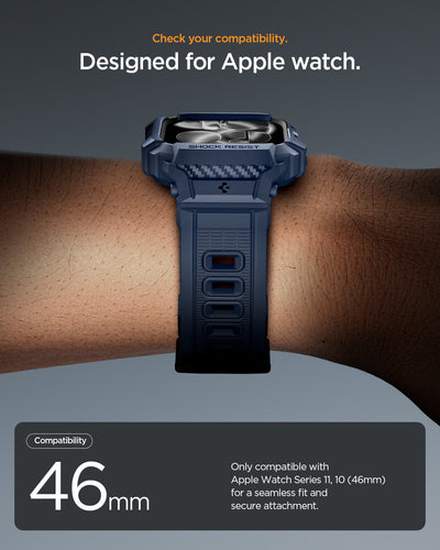 Spigen Rugged Armor Pro 2 Case + Band for Apple Watch Series 11 / 10 46mm