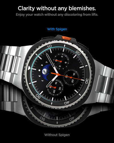 Spigen GLAS.tR EZ Fit Screen Protector for Samsung Galaxy Watch8 Classic - 2 Pack