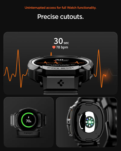 Spigen Rugged Armor Pro (Case + Band) For Samsung Galaxy Watch 8 Series 44mm