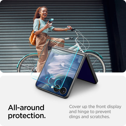 Spigen GLAS.tR EZ Fit Screen Protector for Samsung Galaxy Z Flip 7 - 2 Pack