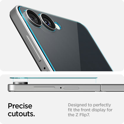 Spigen GLAS.tR EZ Fit Screen Protector for Samsung Galaxy Z Flip 7 - 2 Pack
