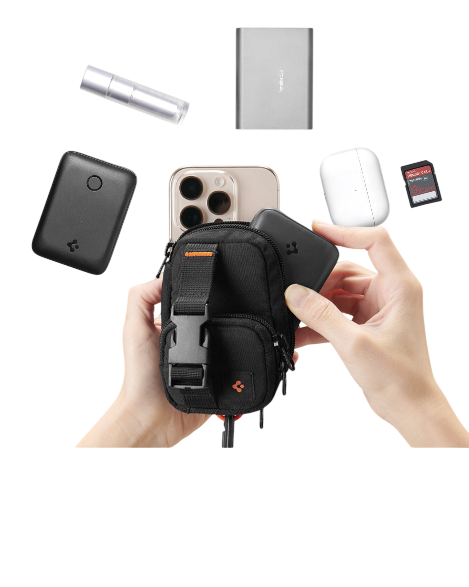 Spigen حامل بطاقات MagSafe طراز Snap Zip (MagFit)