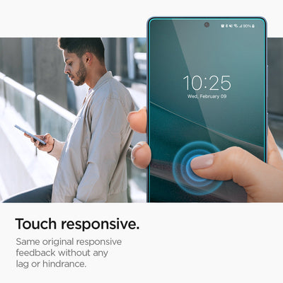 حامي شاشة Spigen GLAS.tR EZ Fit لجهاز Samsung Galaxy S25 Ultra - عبوة من 2