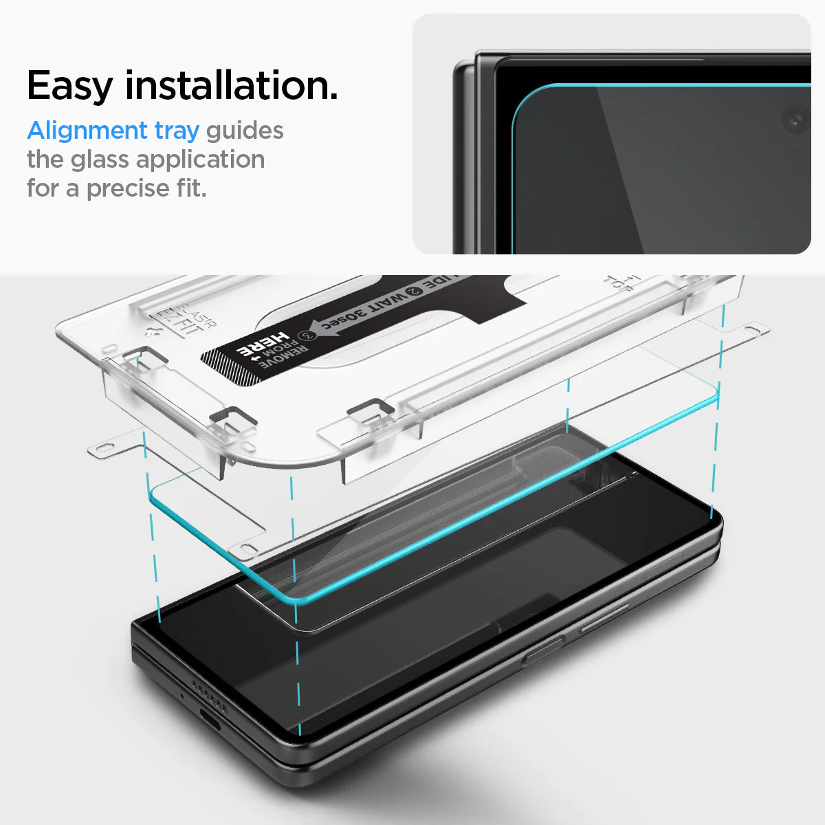 Spigen Samsung Galaxy Z Fold 5 Screen Protector EZ FIT GLAS.tR