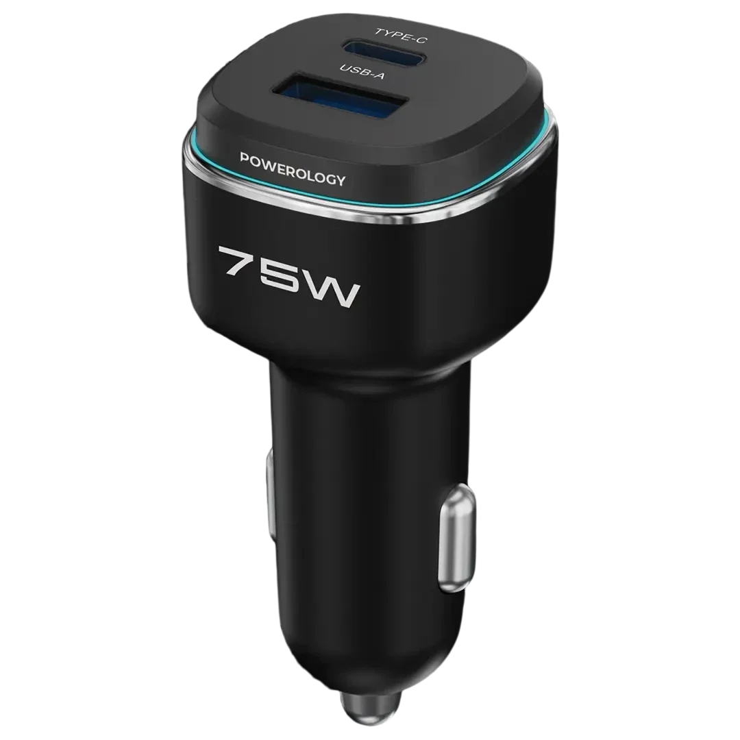 Powerology 75W Dual-Port High-Power Car Charger