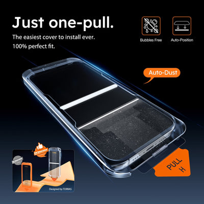 TORRAS GlassGo Tempered Privacy Screen Protector for iPhone 16 - 1 Pack