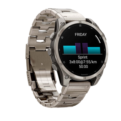 Fenix 8 47mm Bare Titanium - left