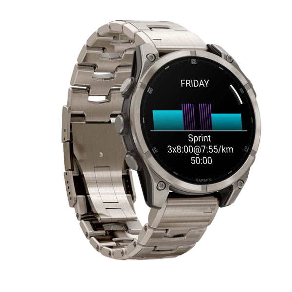 Fenix 8 47mm Bare Titanium - left