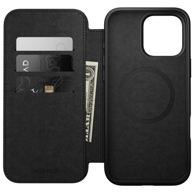 Nomad Modern Leather Folio Case for iPhone 16 Pro Max - English Tan