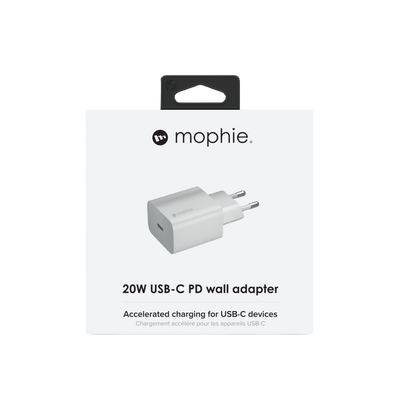 محول موفي جداري USB-C 20W - أبيض