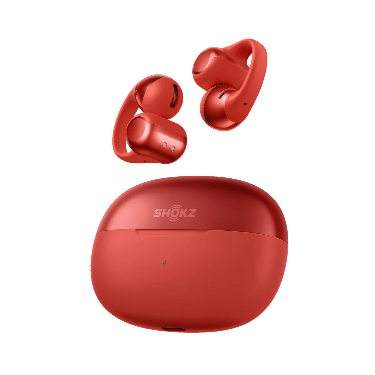 Shokz OpenDots One Clip-On Open-Ear Earbuds - Red 