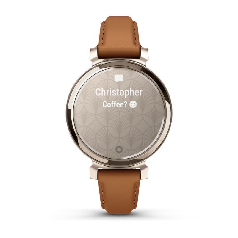 Garmin Lily 2 - Cream Gold / Tan Leather 