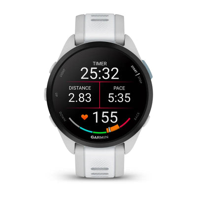 Garmin Forerunner 165 Music GPS Running Smartwatch - Mist Grey / Whitestone 